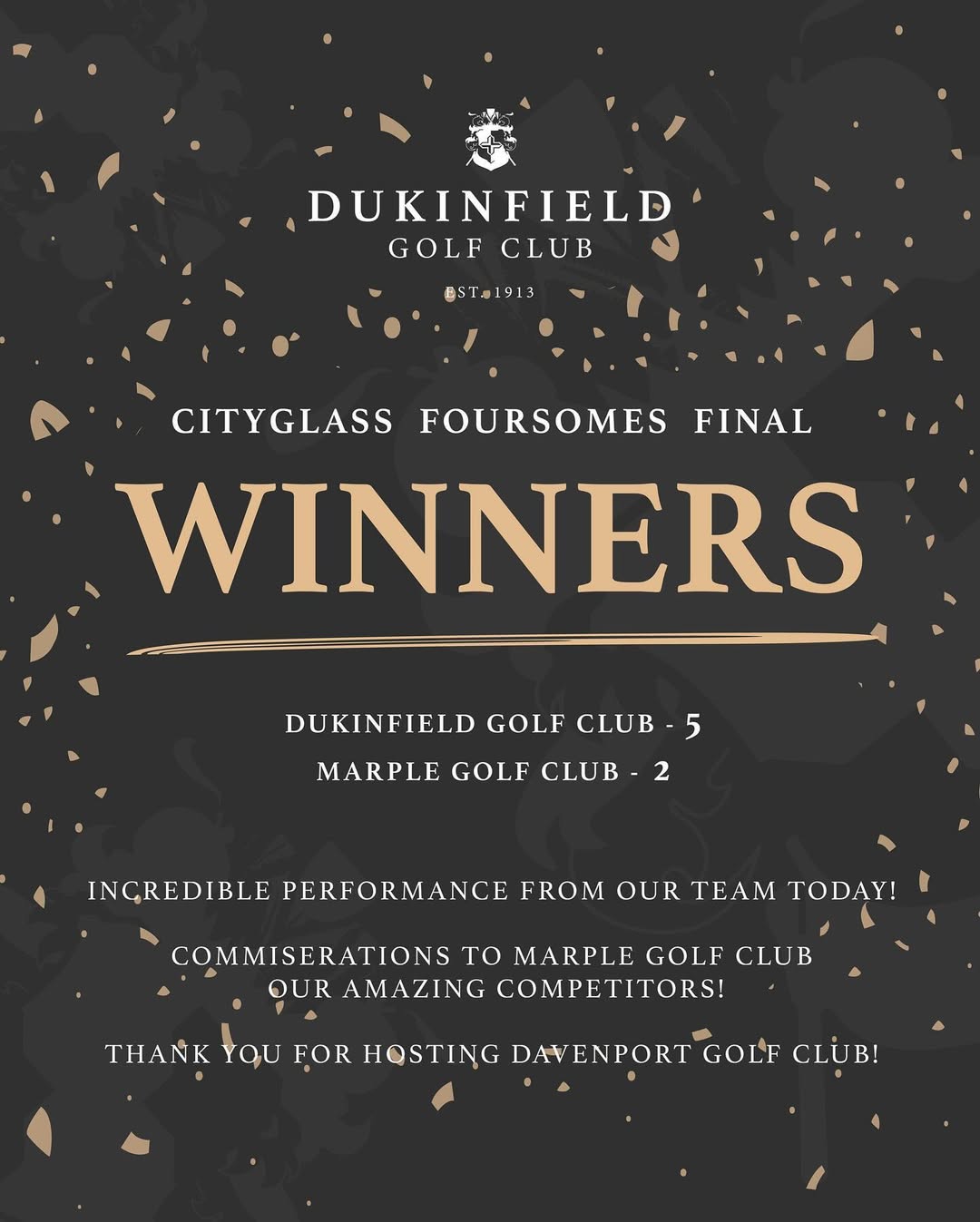 Dukinfield Golf Club Wins 2024 CityGlass Foursomes Final - @https://www.instagram.com/dukinfield.golf.club