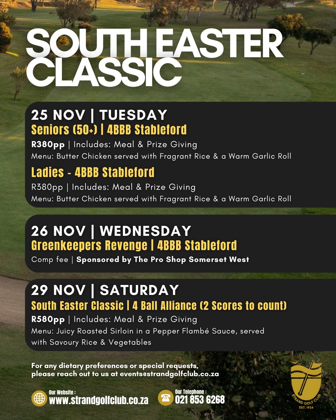Join the Excitement of the South Easter Classic at Strand Golf Club - @https://www.instagram.com/strandgolfclub_official
