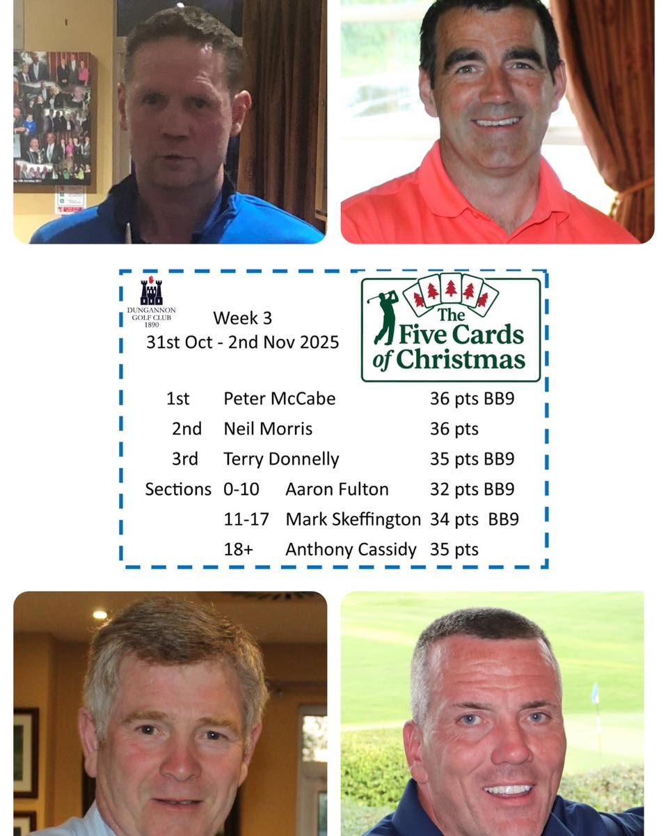 Peter McCabe Wins Week 3 of The Five Cards of Christmas at Dungannon Golf Club - @https://www.instagram.com/dungannongolf
