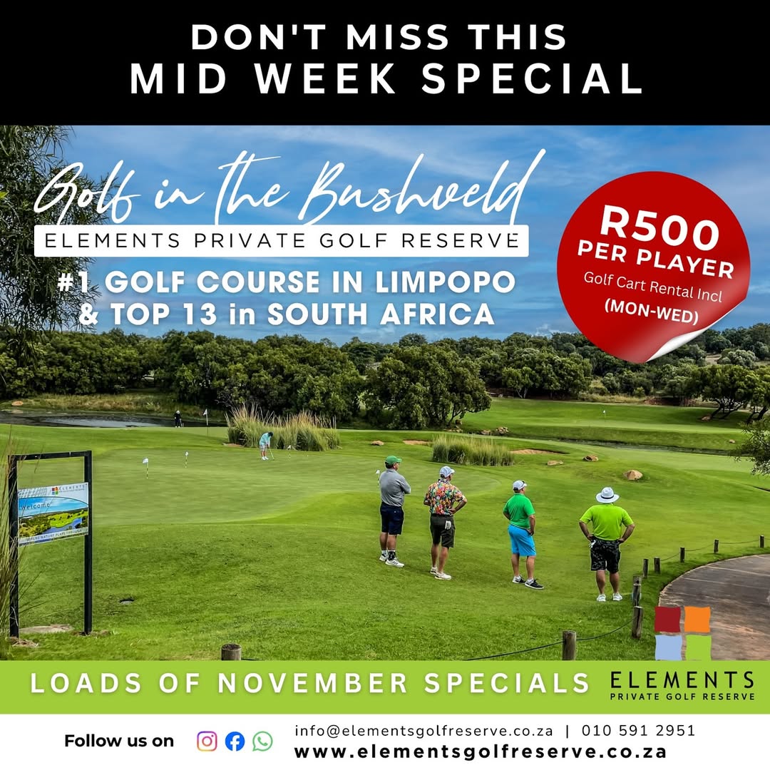 Tee Off Mid-Week at Elements Private Golf Reserve for Just R500! - @https://www.instagram.com/elements_private_golf_reserve