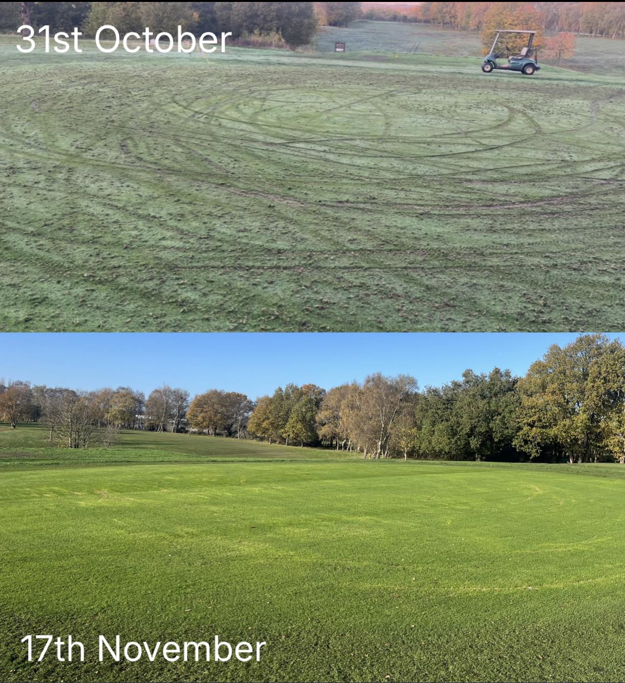 Motorbikes Damage Greens at Bulwell Forest Golf Club - @https://www.instagram.com/bulwellforestgolfclub
