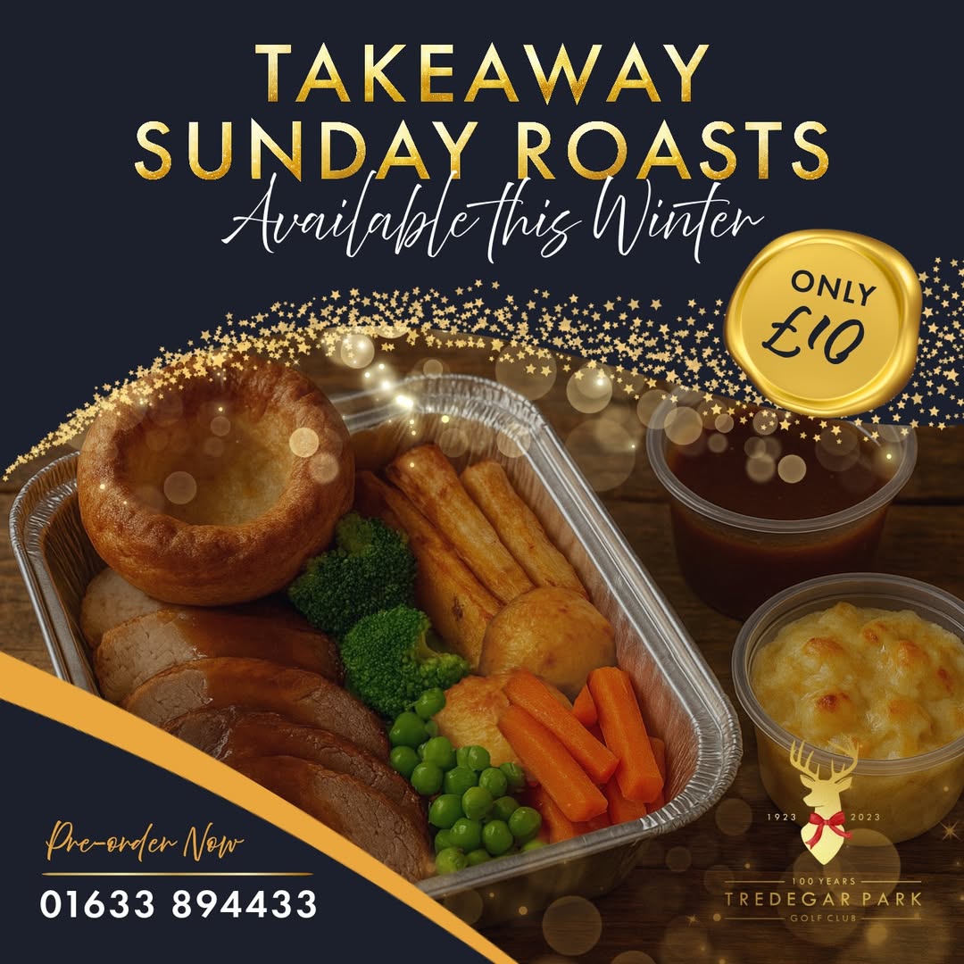 Delicious Takeaway Roasts Available This Winter at Tredegar Park Golf Club - @https://www.instagram.com/tredegarparkgolfclub