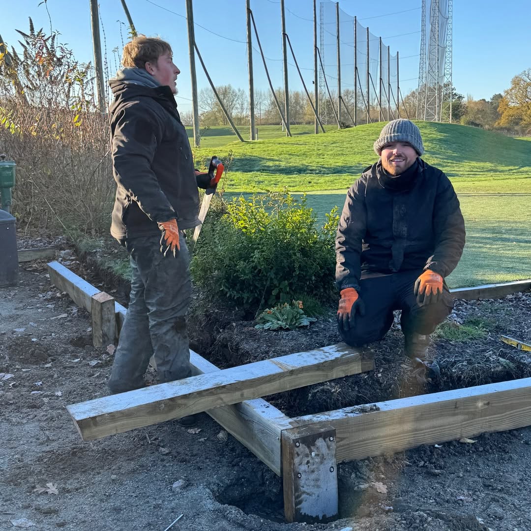 Horton Golf Park Team Successfully Repairs First Hole Tee Box - @https://www.instagram.com/hortongolfpark/