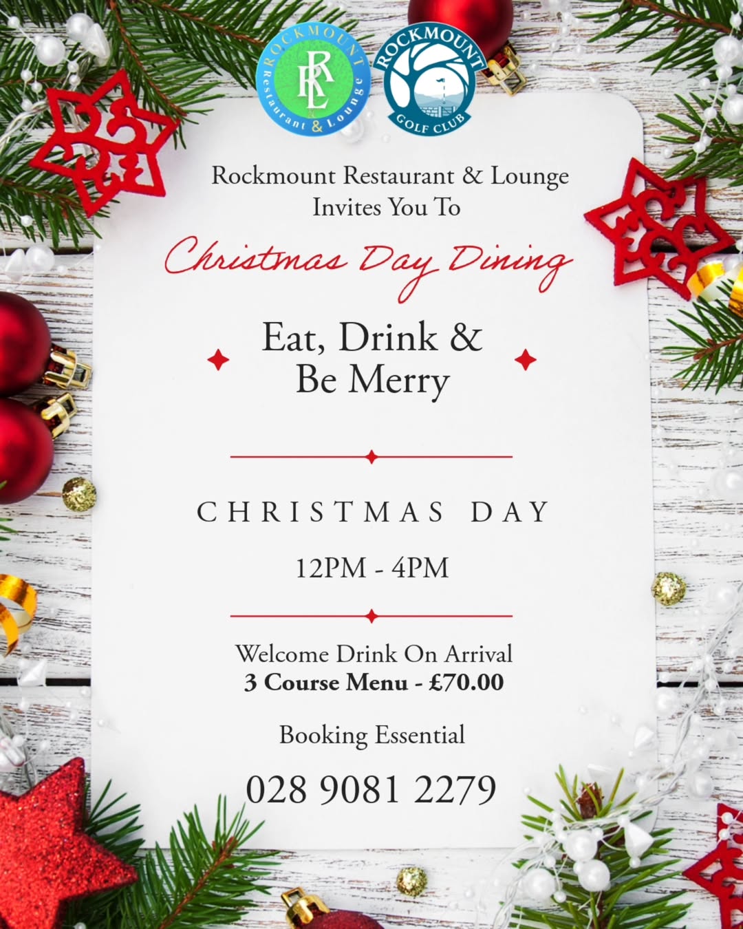 Enjoy a Stress-Free Christmas Day at Rockmount Golf Club - @https://www.instagram.com/rockmount_golf_and_restaurant_