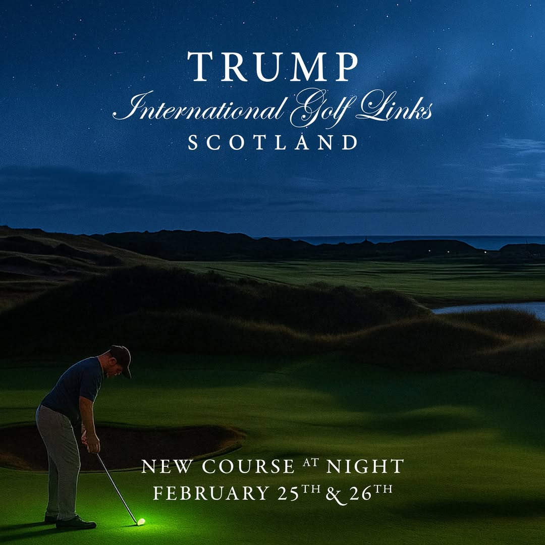 Experience Night Golf at Trump International Golf Links Scotland - @https://www.instagram.com/TrumpScotland