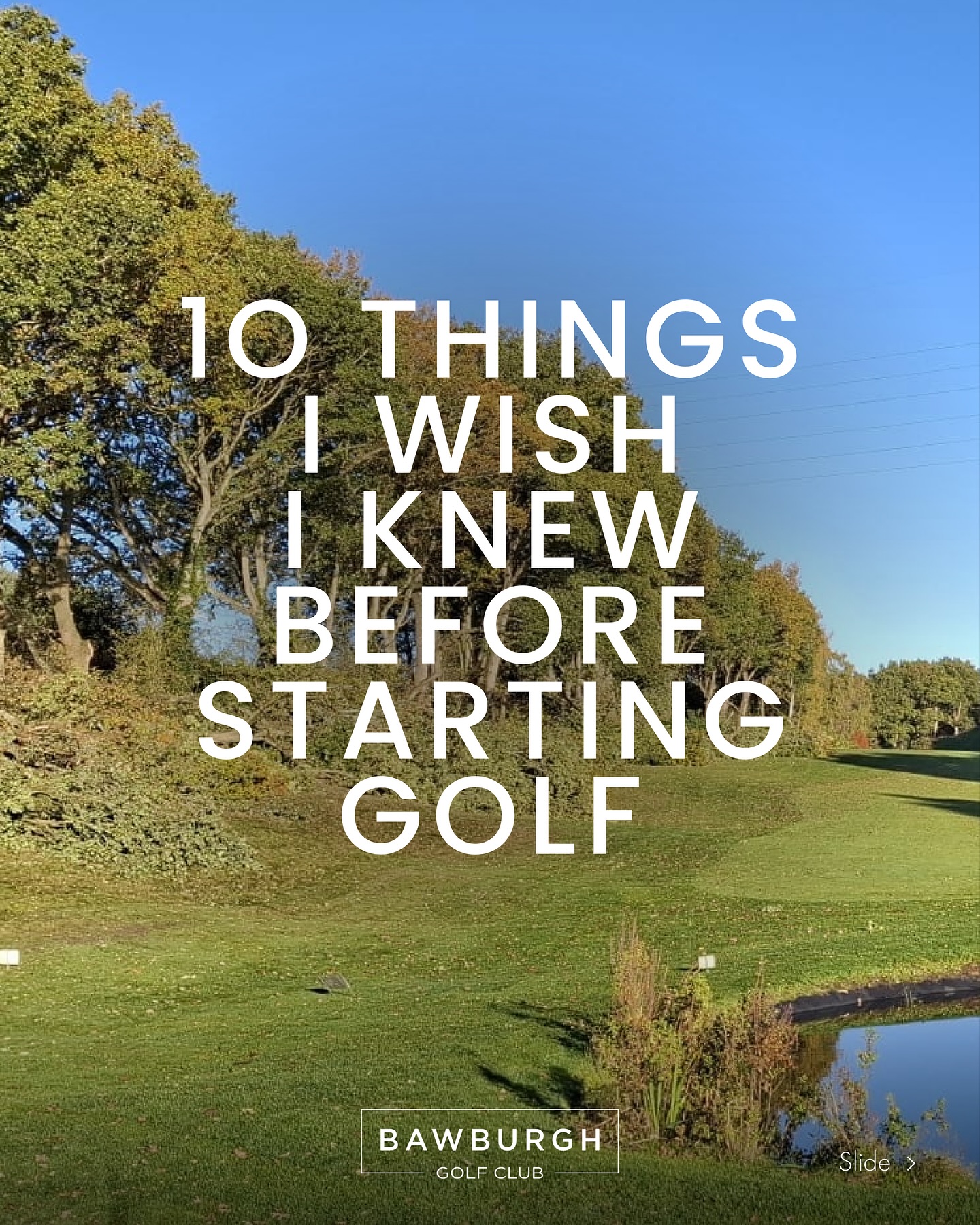 Bawburgh Golf Club shares tips for golf beginners - @https://www.instagram.com/bawburghgolfclub