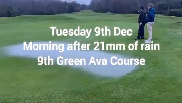 Clandeboye Golf Club enhances drainage on Ava 9th Green - @https://www.instagram.com/clandeboyegolfclubni