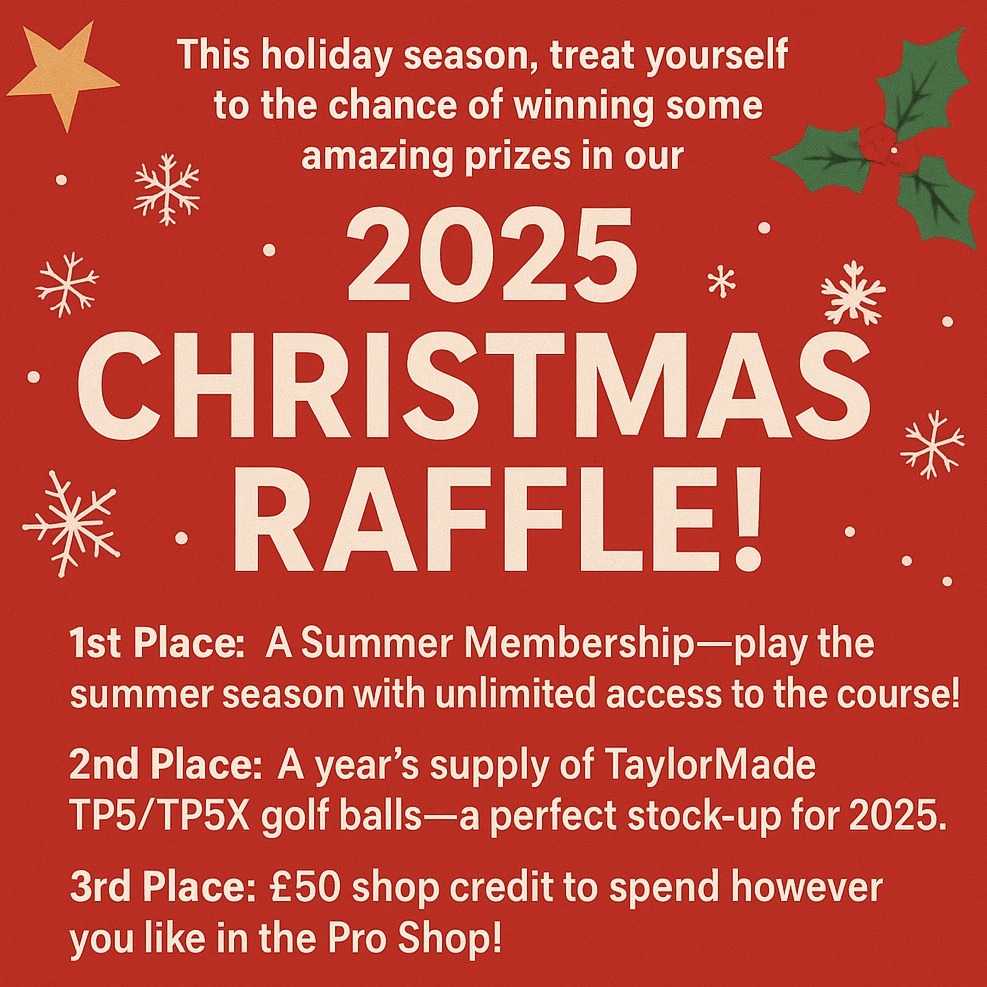 Aldersey Green Golf Club launches 2025 Christmas Raffle - @https://www.instagram.com/alderseygreengolfclub