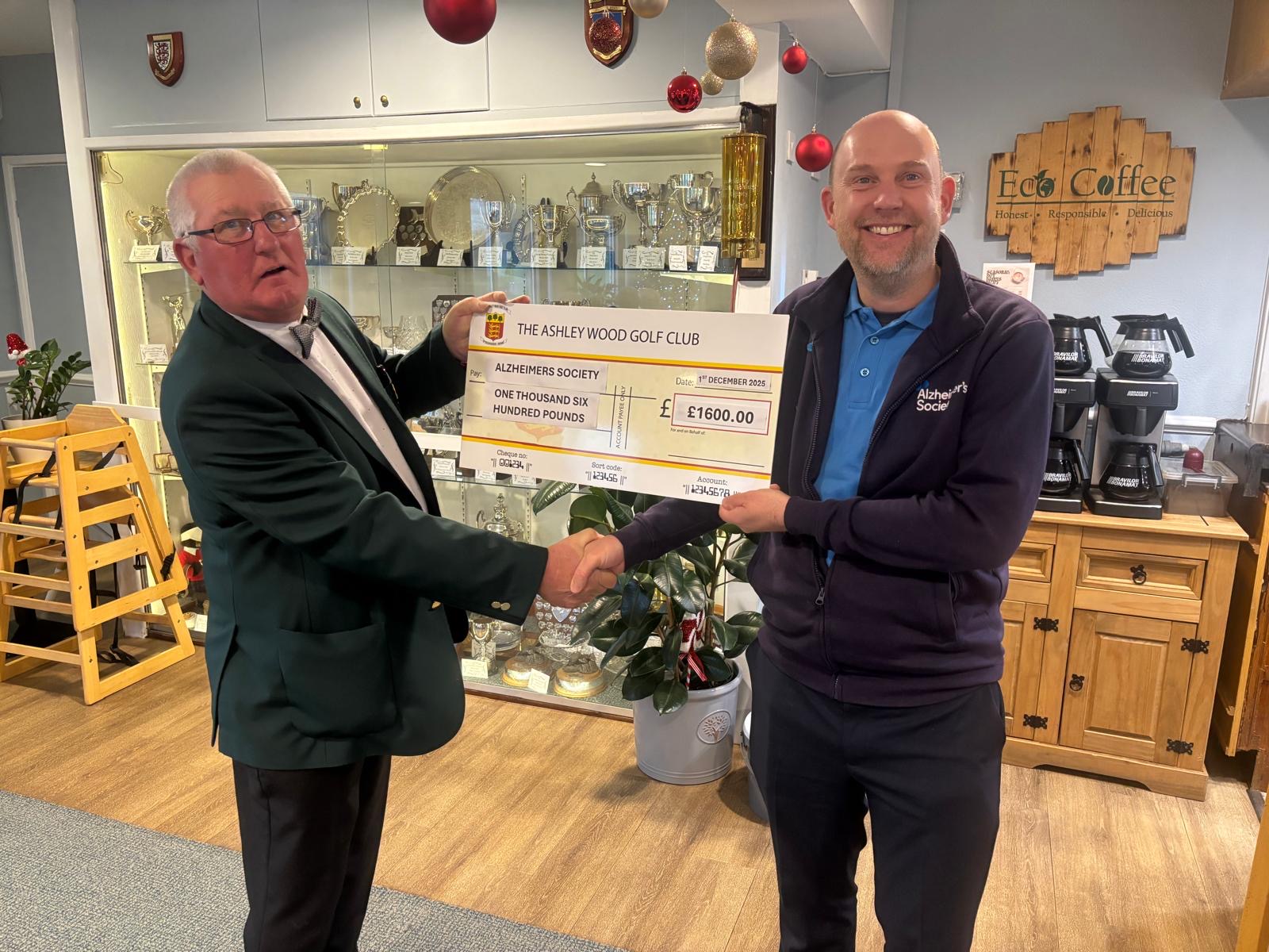 Ashley Wood Golf Club hosts Seniors' Xmas lunch and charity donation - @https://www.instagram.com/ashleywoodgolf