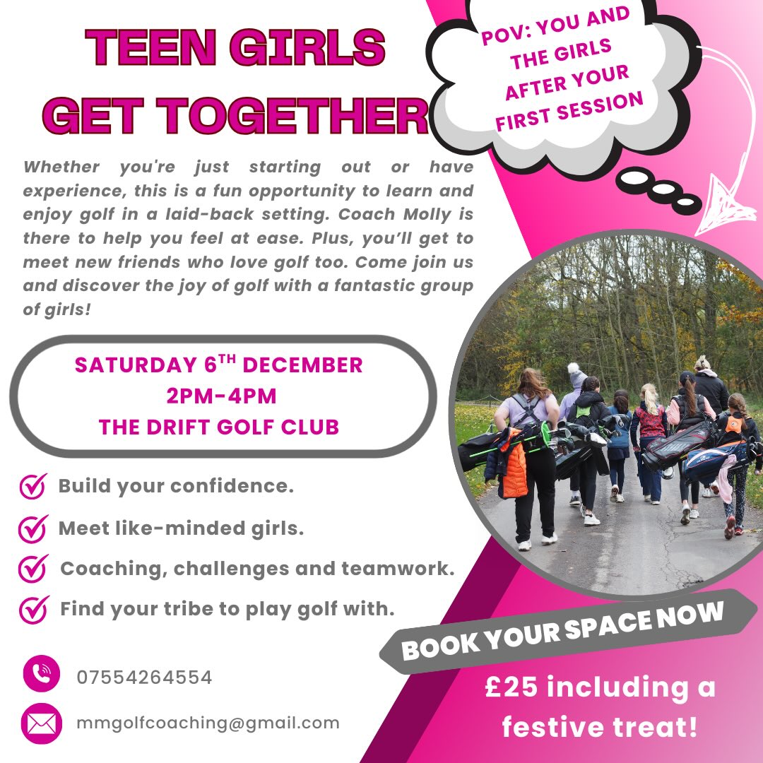 Drift Golf Club invites teen girls to join social coaching - @https://www.instagram.com/drift_golf_club