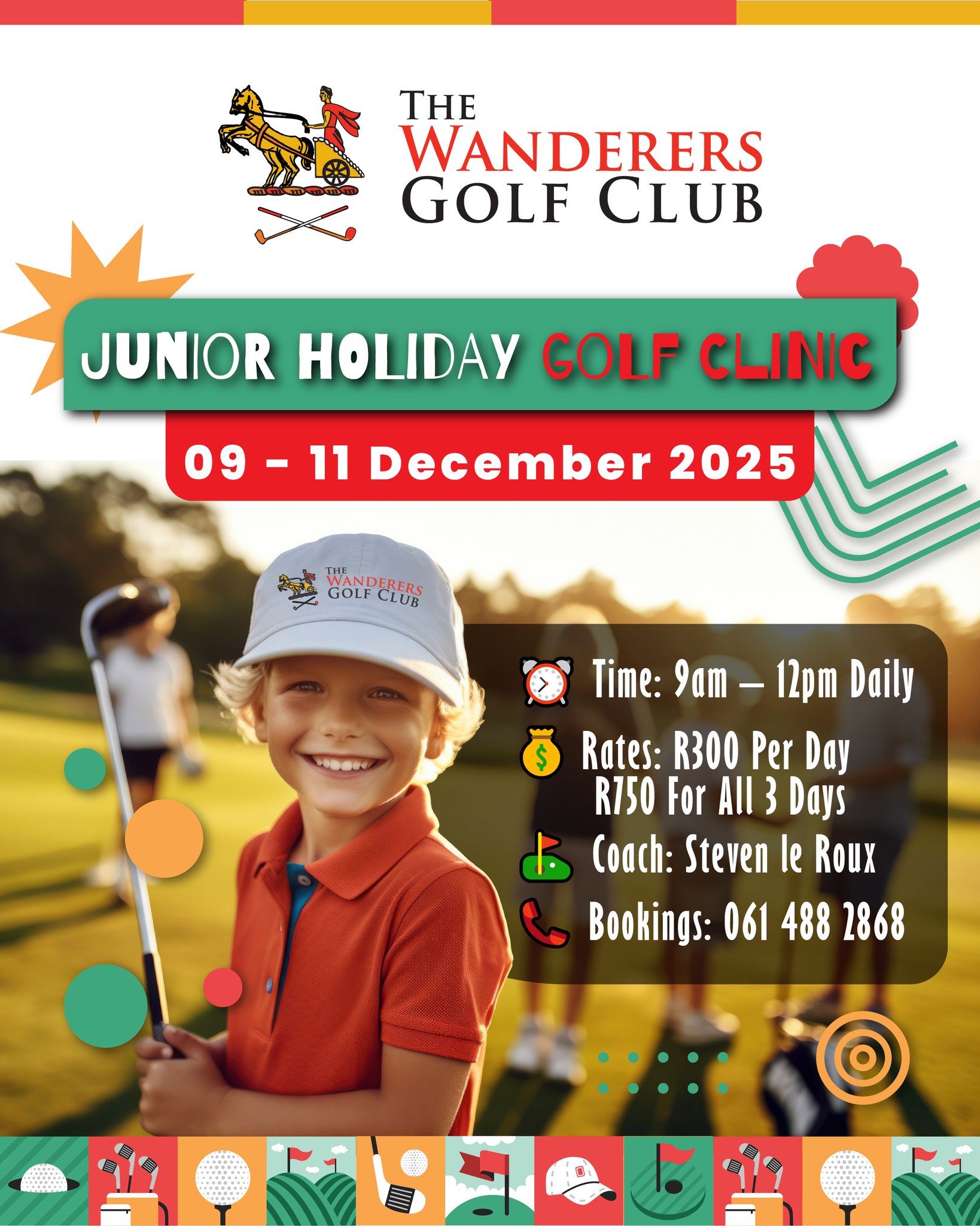 Junior Holiday Golf Clinic at The Wanderers Golf Club - @https://www.instagram.com/wanderers_golf