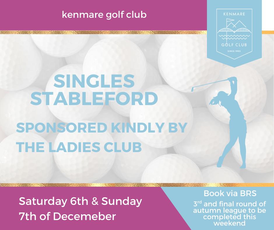 Kenmare Golf Club: Ladies Stableford and December Events - @https://www.instagram.com/kenmaregolfclub