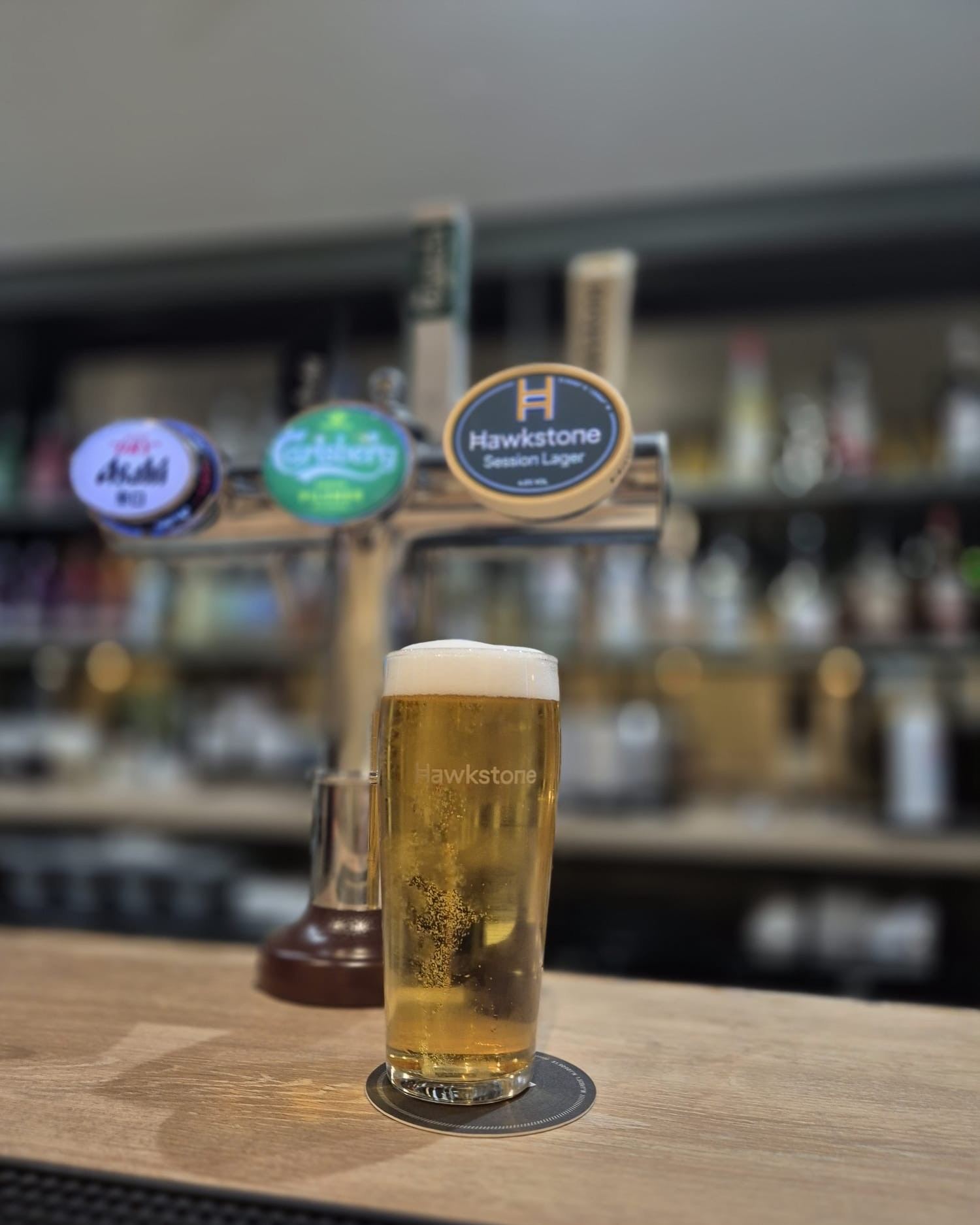 Rivenhall Oaks now serving Hawkstone Lager on tap - @https://www.instagram.com/rivenhalloaks