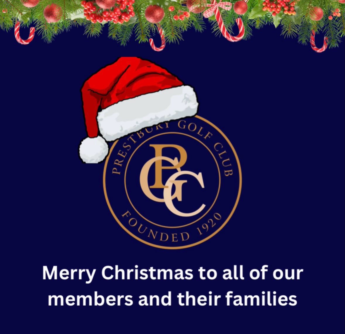 Prestbury Golf Club sends festive greetings to members - @https://www.instagram.com/prestburygolfclub