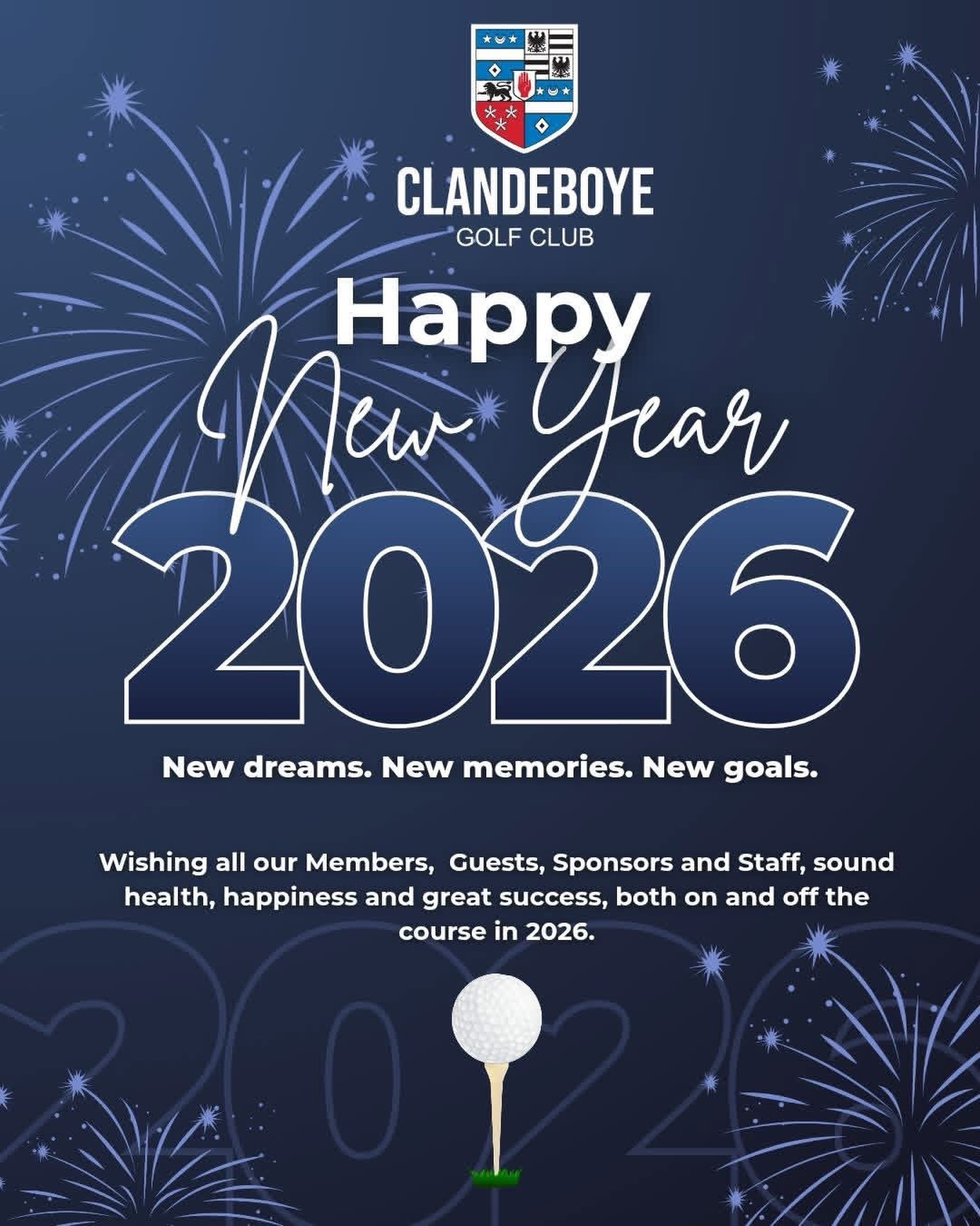 Clandeboye Golf Club Welcomes 2026 with Best Wishes for All Members - @https://www.instagram.com/clandeboyegolfclubni
