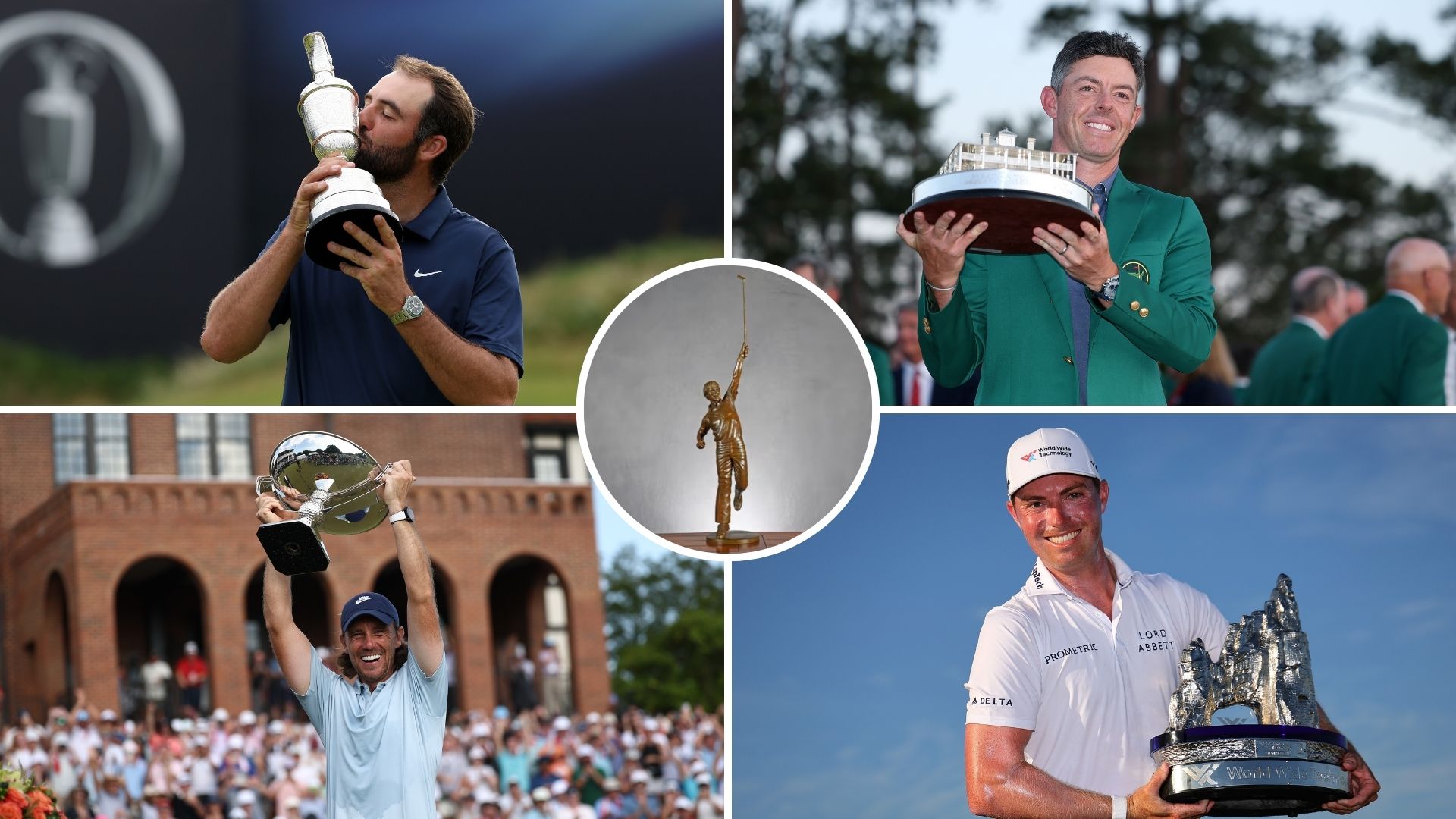 Who will claim the Jack Nicklaus Award? The PGA Tour nominates four players. (Photos: Getty/PGA Tour)
