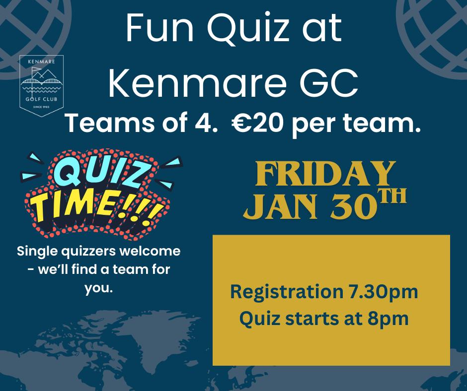 Join the Fun at Kenmare Golf Club's Quiz Night! - @https://www.instagram.com/kenmaregolfclub