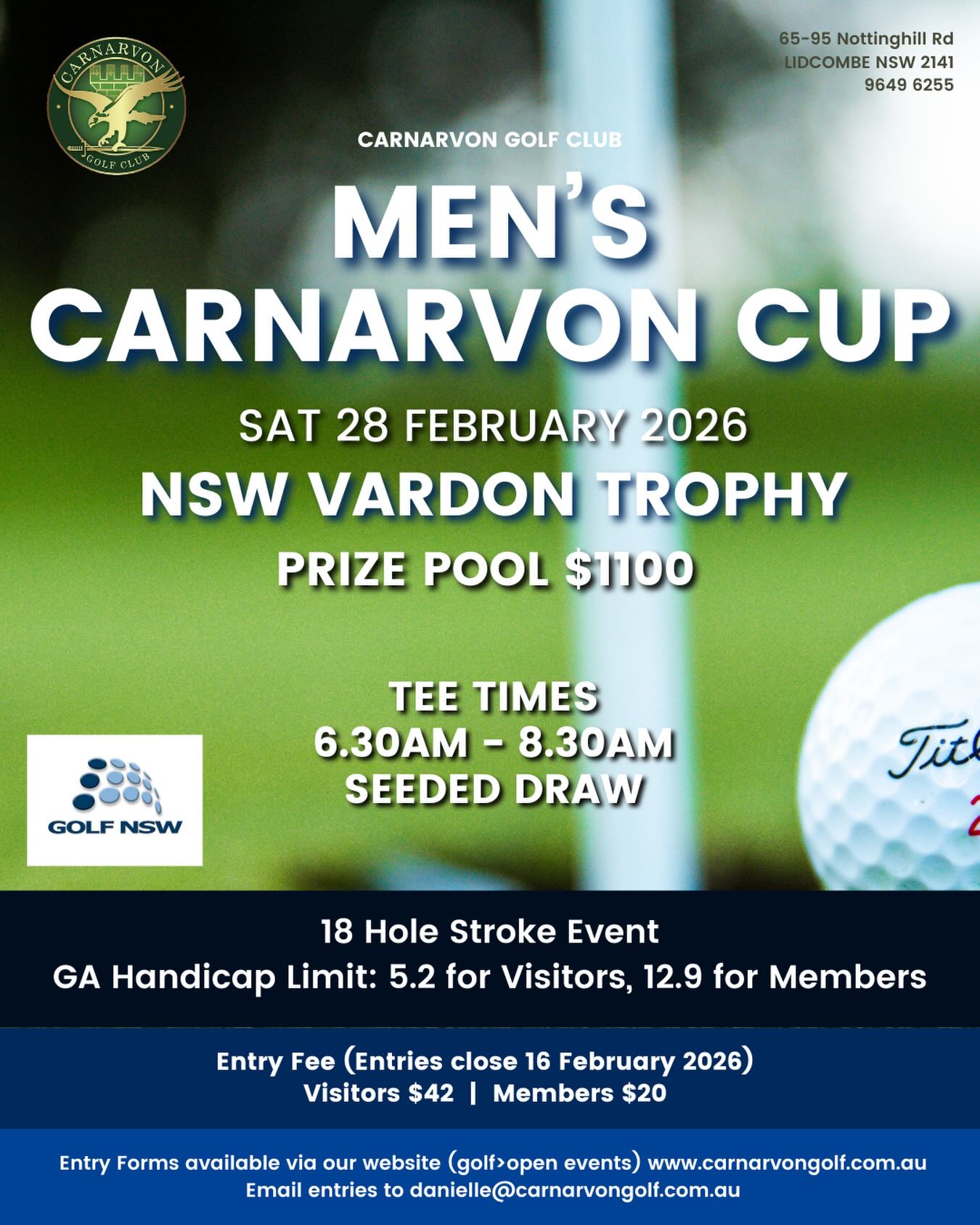 Carnarvon Golf Club Announces Men’s Carnarvon Cup 2026 Event - @https://www.instagram.com/carnarvongolfclub