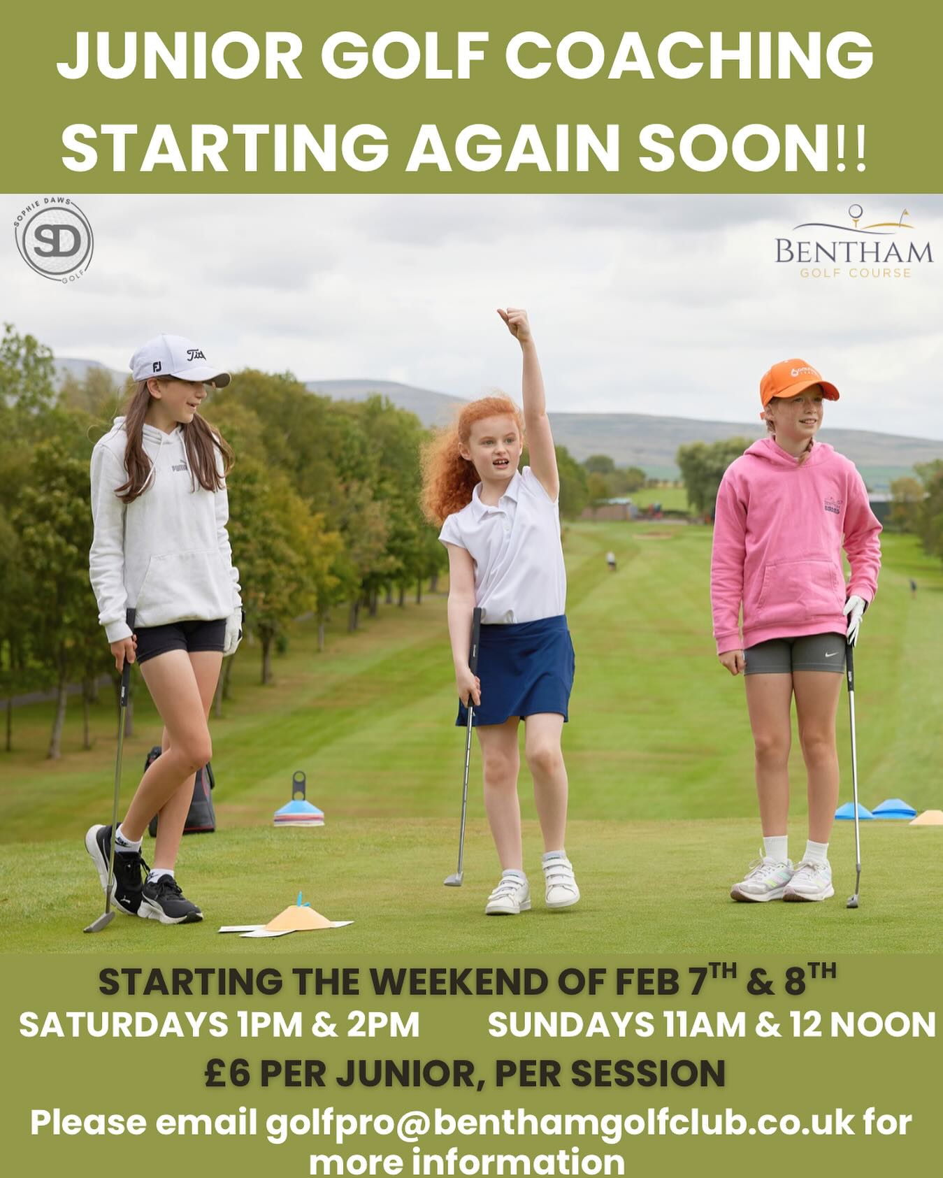 Bentham Golf Club Welcomes Back Junior Coaching for 2024 Season - @https://www.instagram.com/benthamgolfcourse