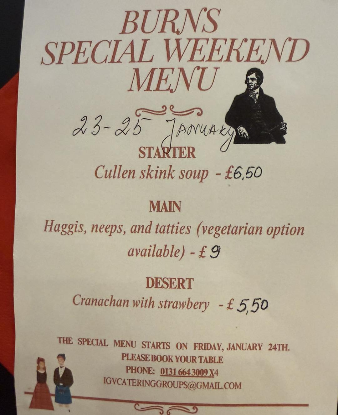 Liberton Golf Club: Enjoy a Burns Supper Menu This Weekend - @https://www.instagram.com/libertongolfclub