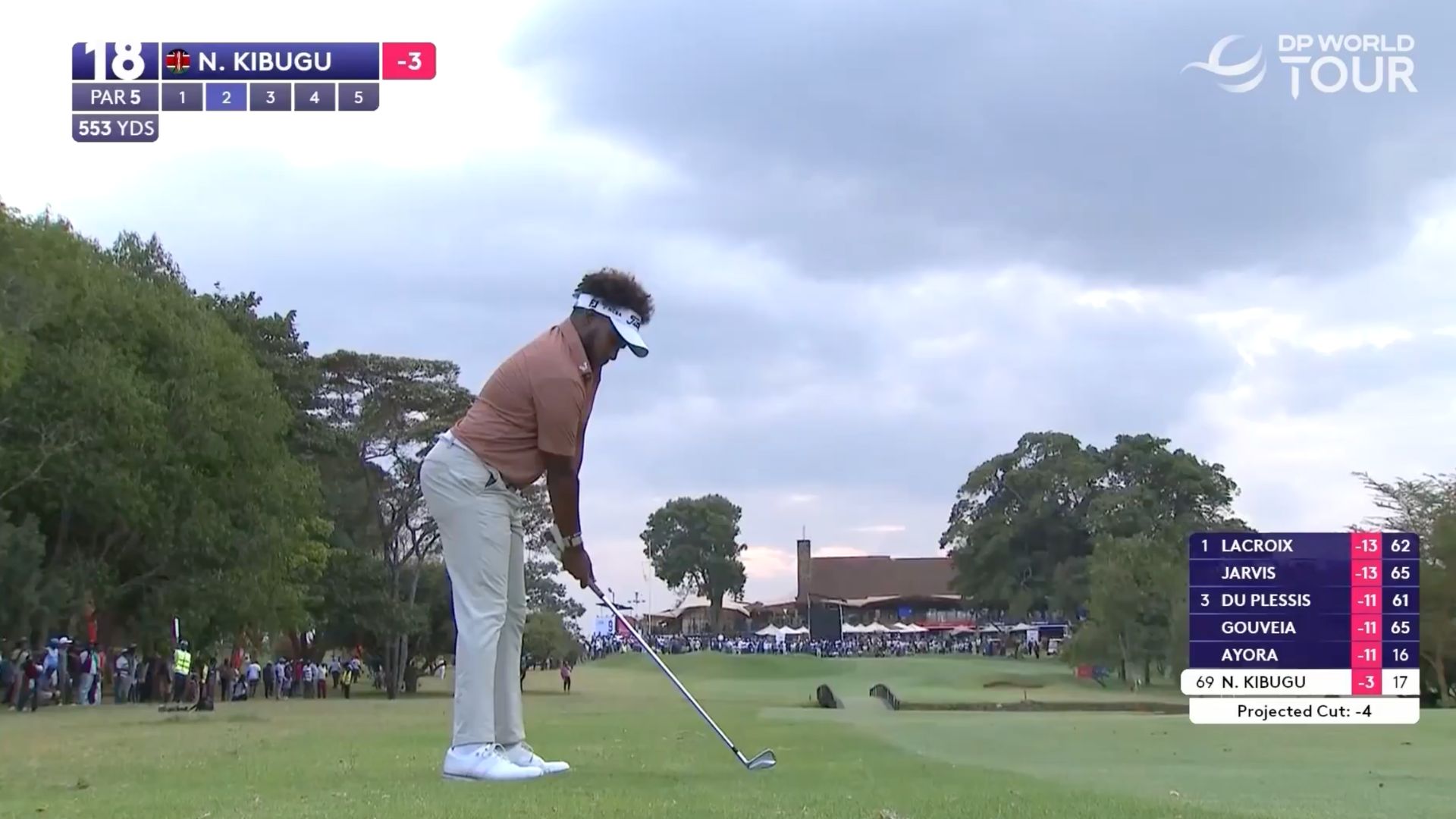 Njoroge Kibugu was the only Kenyan player to make the weekend at the Kenya Open - with an improbable eagle (photo: x.com)